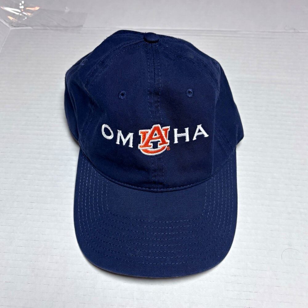The Game Omaha Mavericks Blue Adjustable Strapback Cap Hat One Size